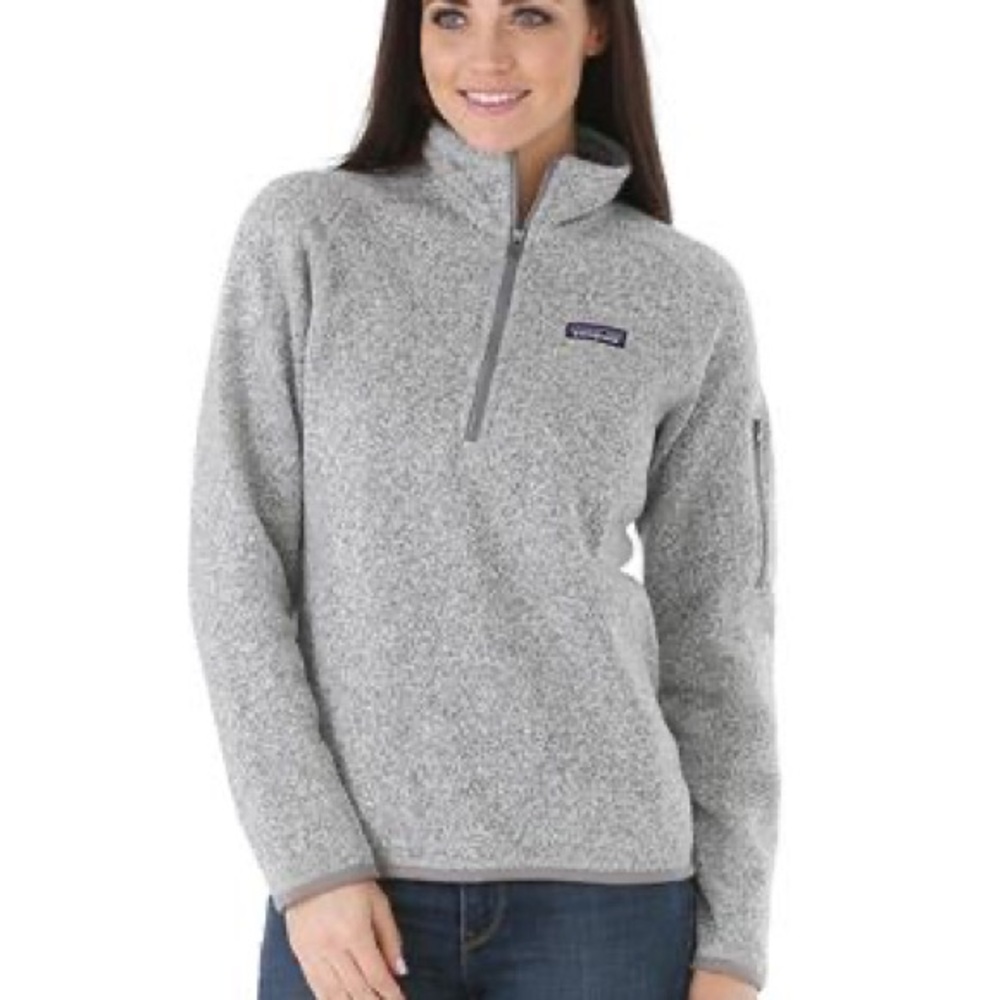 Patagonia Gray Quarter-Zip Better Sweater Pullover